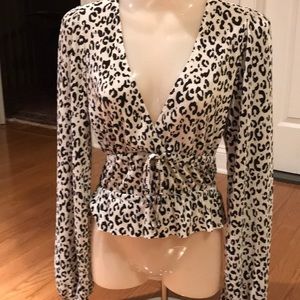 ZARA blouse print pattern .Small